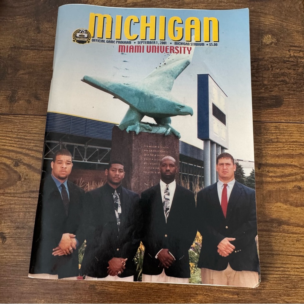 Michigan Wolverines Football Vs Miami University Official Game Program 2001‎